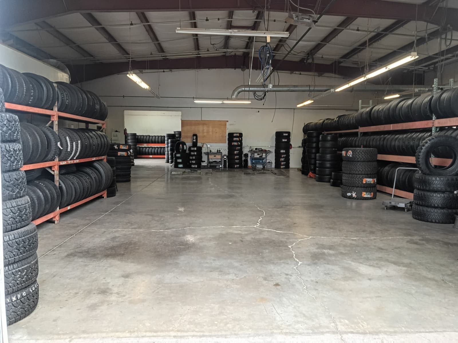Tire inventory display associated with the Hillsboro location
